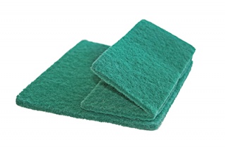 Doubled scouring pad 102x260 mm, with perforation line, power scrubbing