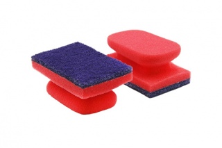 Kitchen sponge with a foam holder 100x70 mm, general-purpose