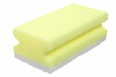 Scouring sponge 130x70 mm TERSO yellow, nail grip, soft