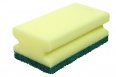 Scouring sponge 130x70 mm TERSO yellow, nail grip, heavy-duty
