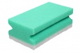 Scouring sponge 130x70 mm TERSO green, nail grip, soft