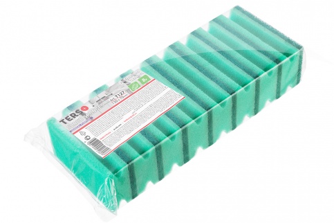 Scouring sponge 130x70 mm TERSO green, nail grip, heavy-duty