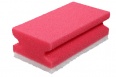 Scouring sponge 130x70 mm TERSO red, nail grip, soft